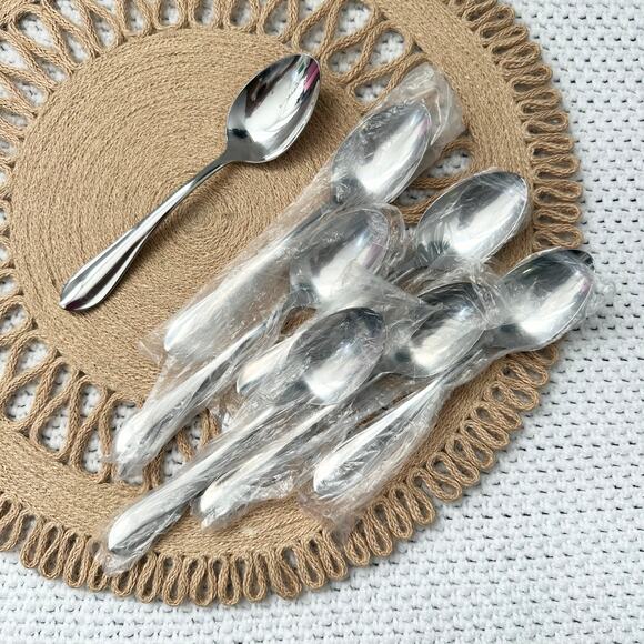 Retroneau Jamestown Stainless Steel Korea Demitasse Spoon Discontinued Set of 10 - Picture 1 of 6